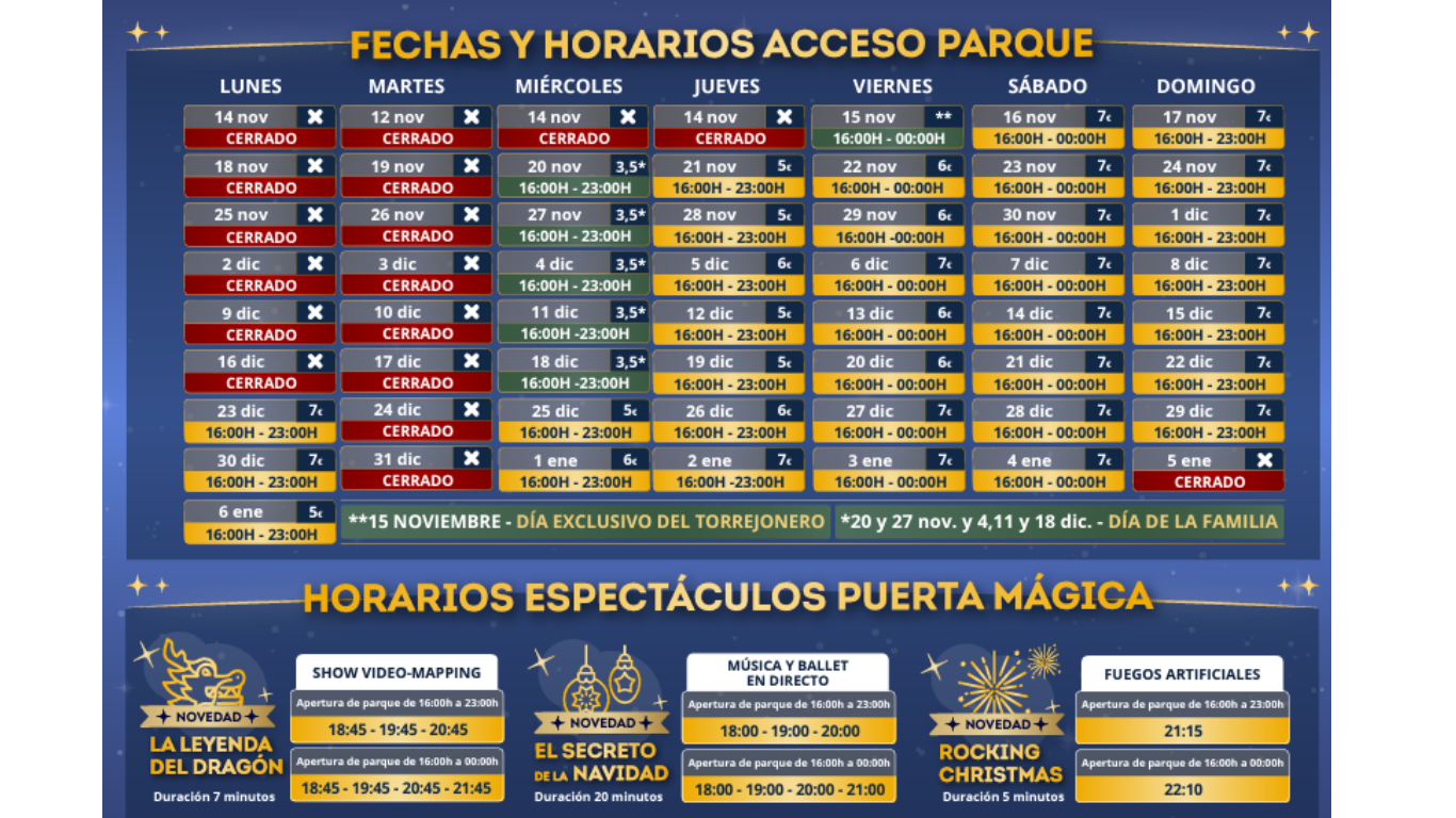 HORARIO PARQUE TORREJÓN DE ARDOZ